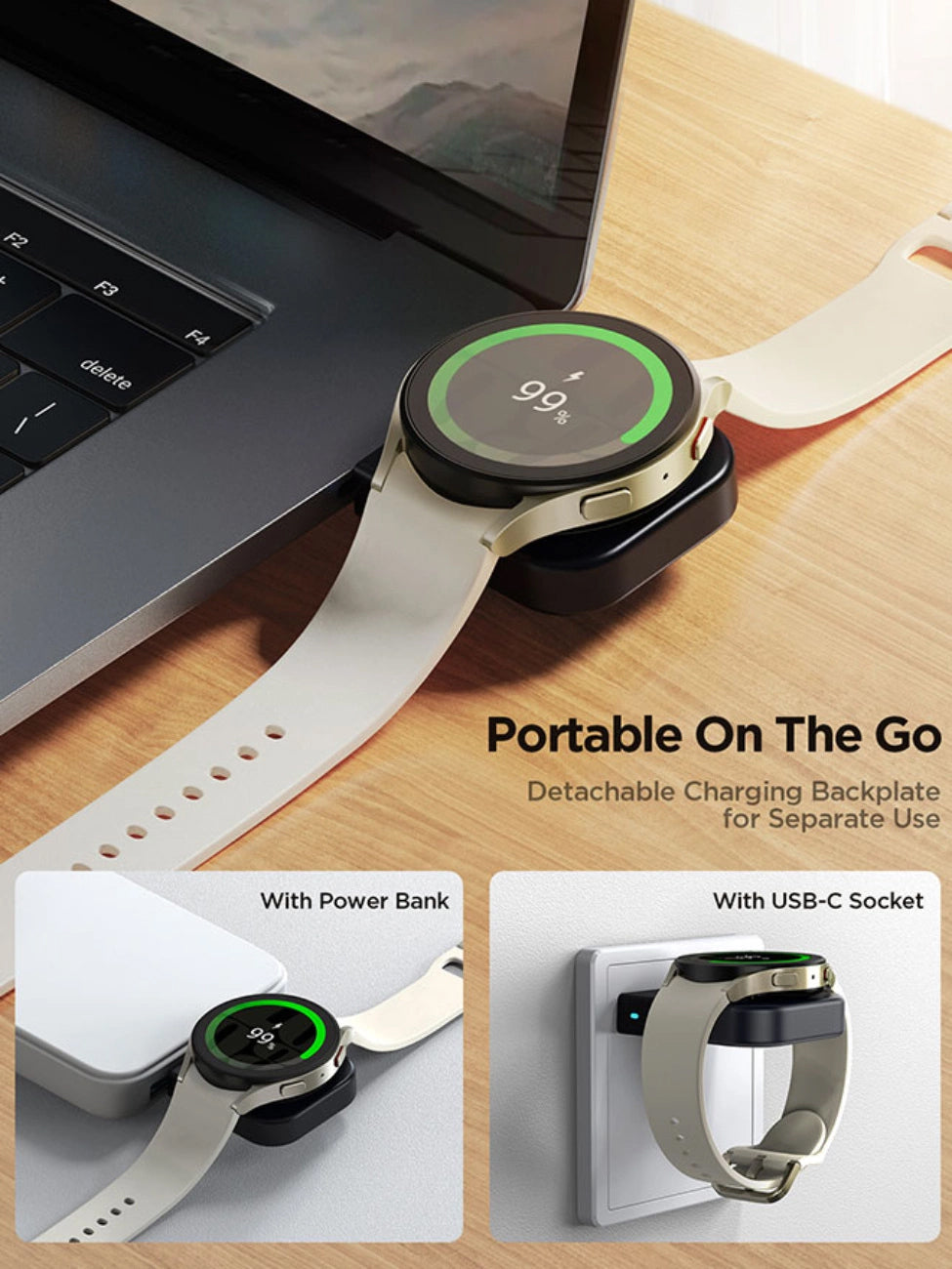 Bežični punjač Joyroom JR-WQW02 za Samsung Galaxy Watch seriju, Crni
