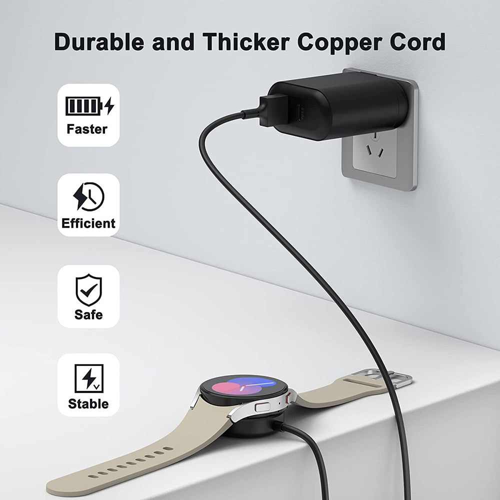 Bežični punjač Techsuit TSC12 za Samsung Galaxy Watch seriju, USB-A, Crni