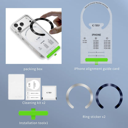 Metalna naljepnica Tech-Protect MMP-210, Set 2 komada, Plavo Srebrna