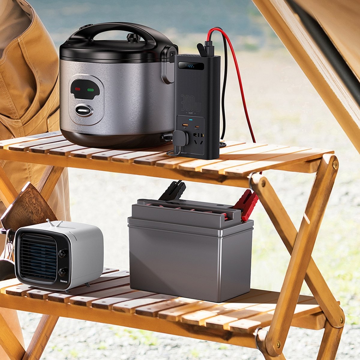 Invertor električni auto Baseus, 300W CGNB010101