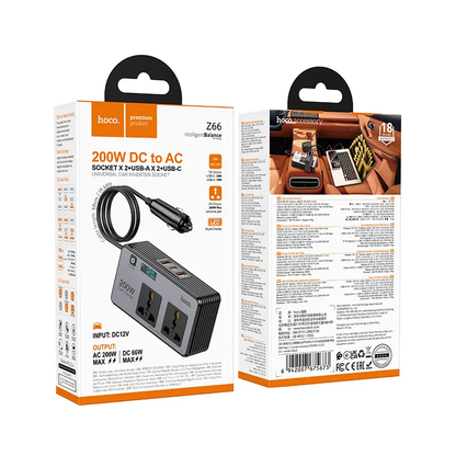 Auto električni inverter HOCO Z66, 200W