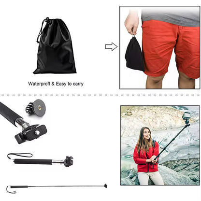 Kit dodataka za sportsku kameru Techsuit SA15 za GoPro / SJCAM serije, 15 u 1, crni