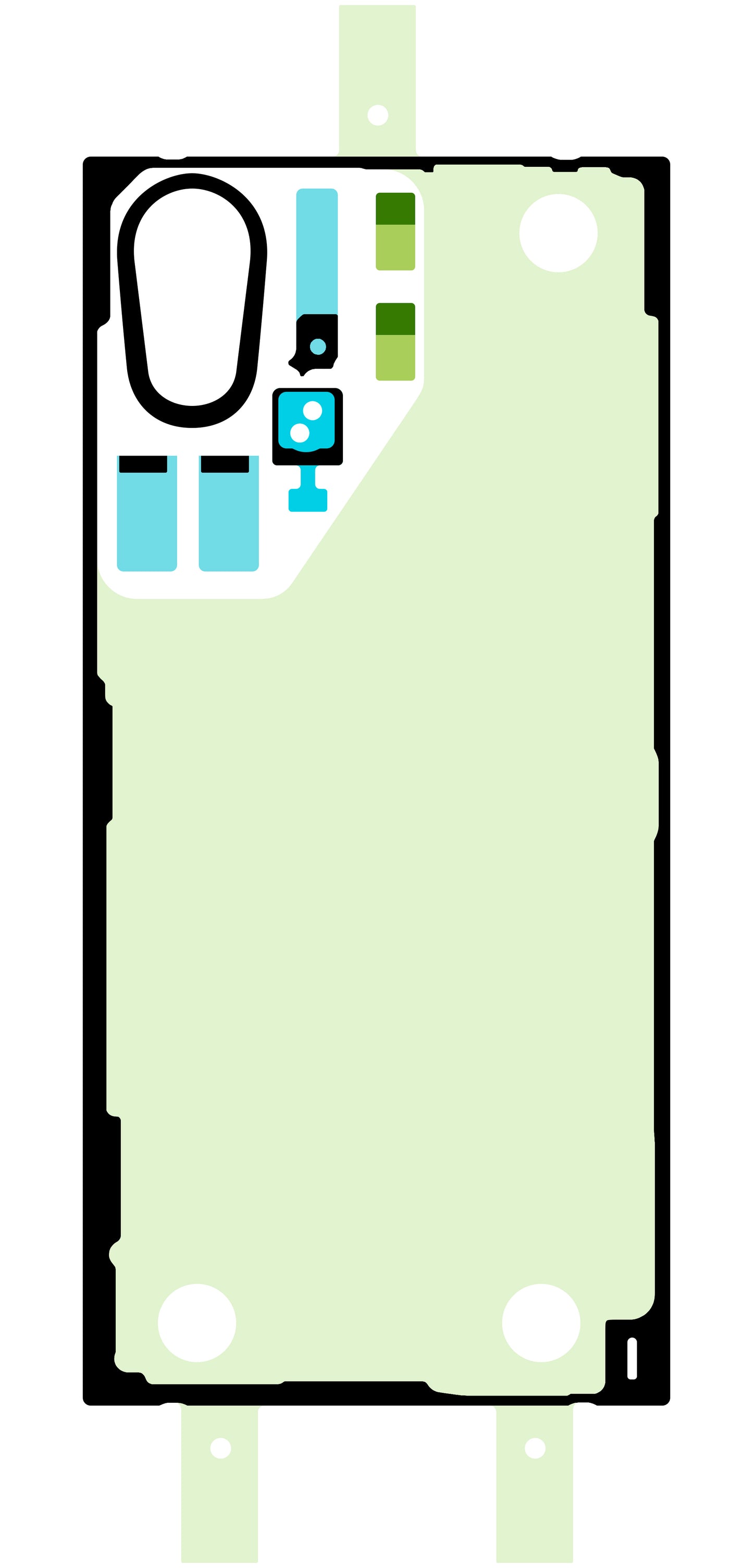 Kit Ljepilo Poklopac Baterije Samsung Galaxy S22 Ultra 5G S908, Service Pack GH82-27490A