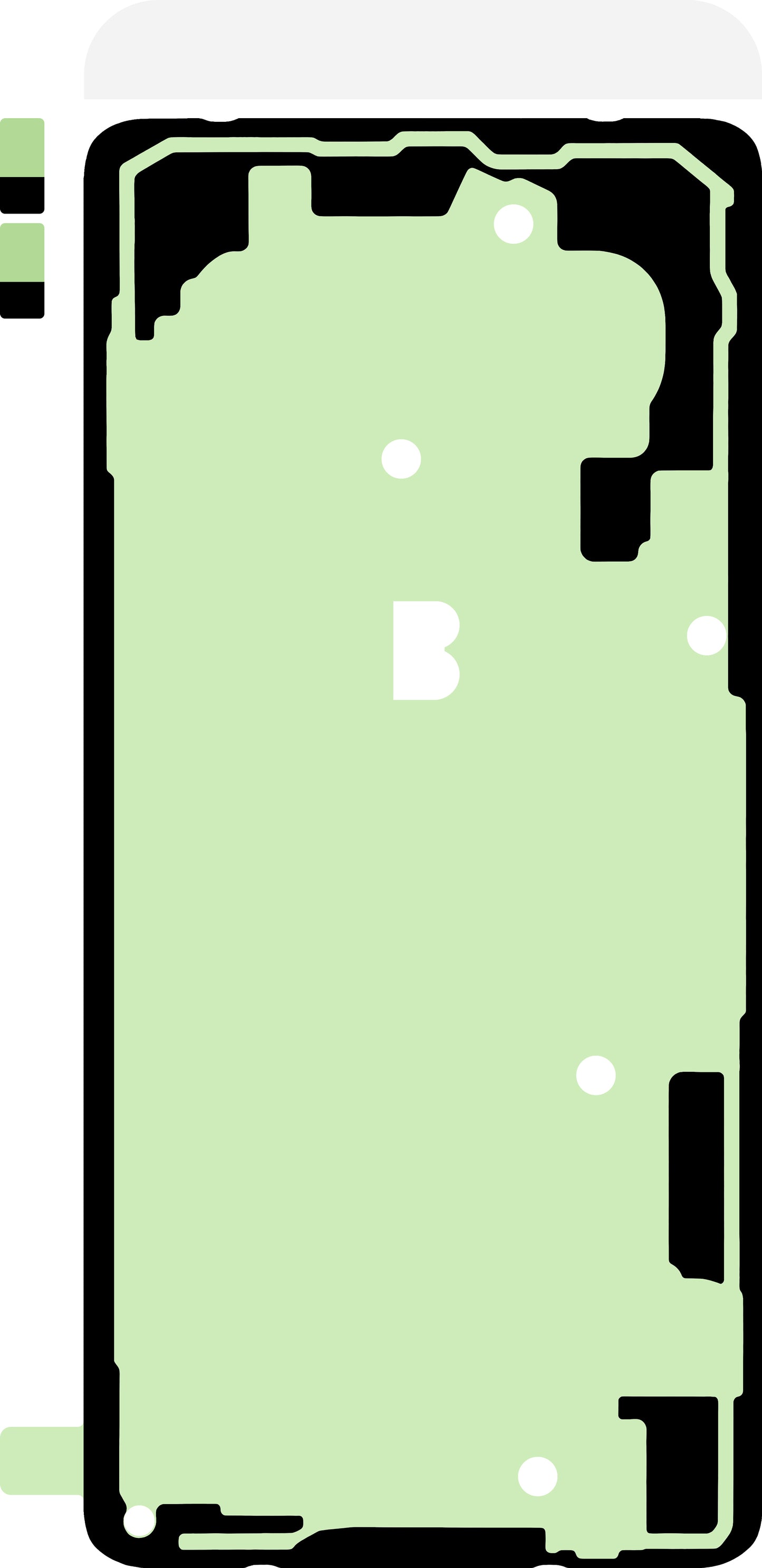 Kit Ljepilo Poklopac Baterije Samsung Galaxy S10+ G975, Service Pack GH82-18801A