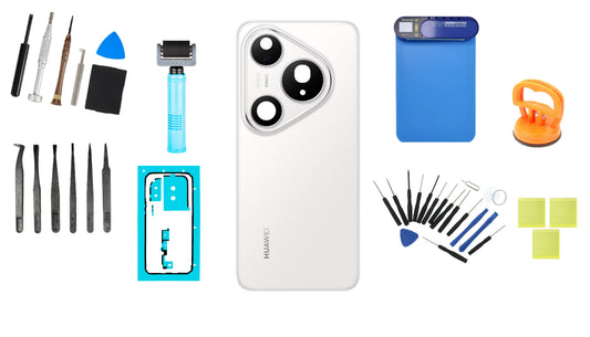 Kit poklopca baterije Huawei Pura 80 Pro Glazed White Service Pack i posvećeni servisni alati