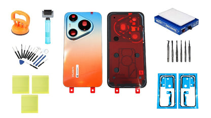 Komplet stražnjeg poklopca baterije Huawei Pura 90s Pro Max Orange Ocean Service Pack i namjenski servisni alati