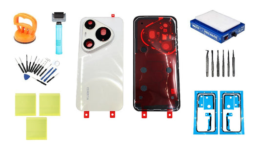 Komplet stražnjeg poklopca baterije Huawei Pura 90s Pro Max Blush Gold Service Pack i namjenski servisni alati