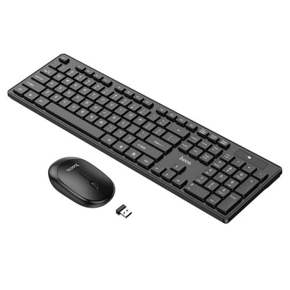 Kit Tastatura Mouse Wireless HOCO GM17, Crni