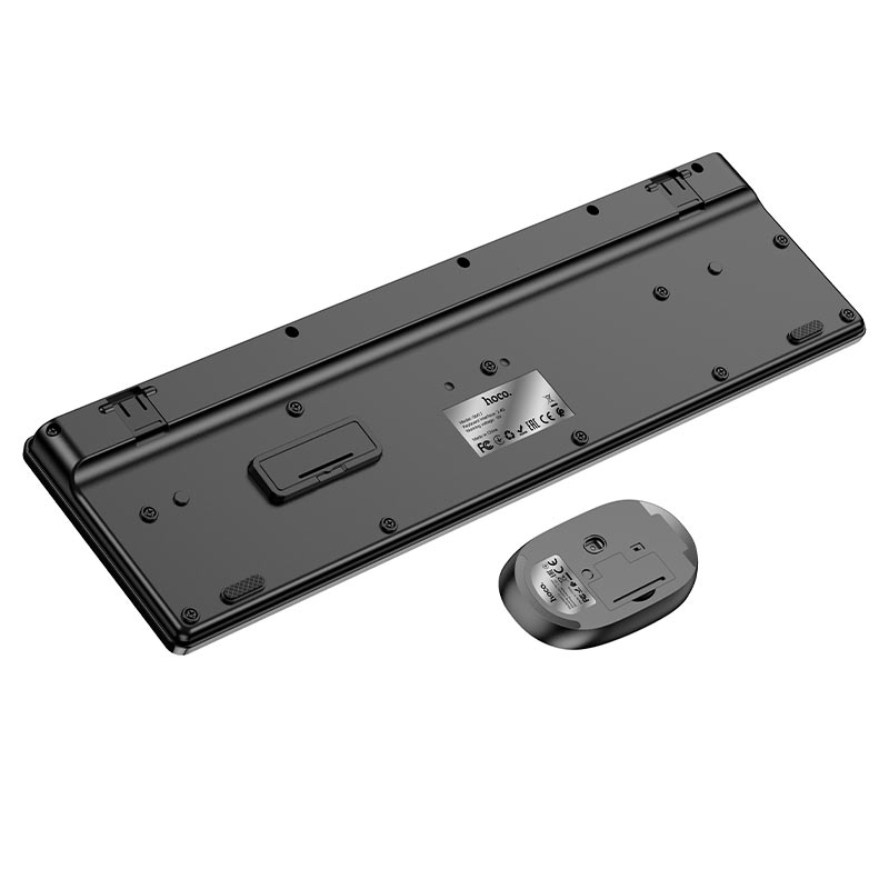 Kit Tastatura Mouse Wireless HOCO GM17, Crni