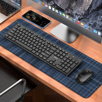 Kit Tastatura Mouse Wireless HOCO GM17, Crni