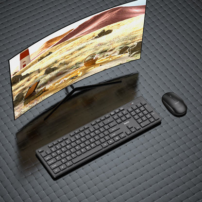 Kit Tastatura Mouse Wireless HOCO GM17, Crni