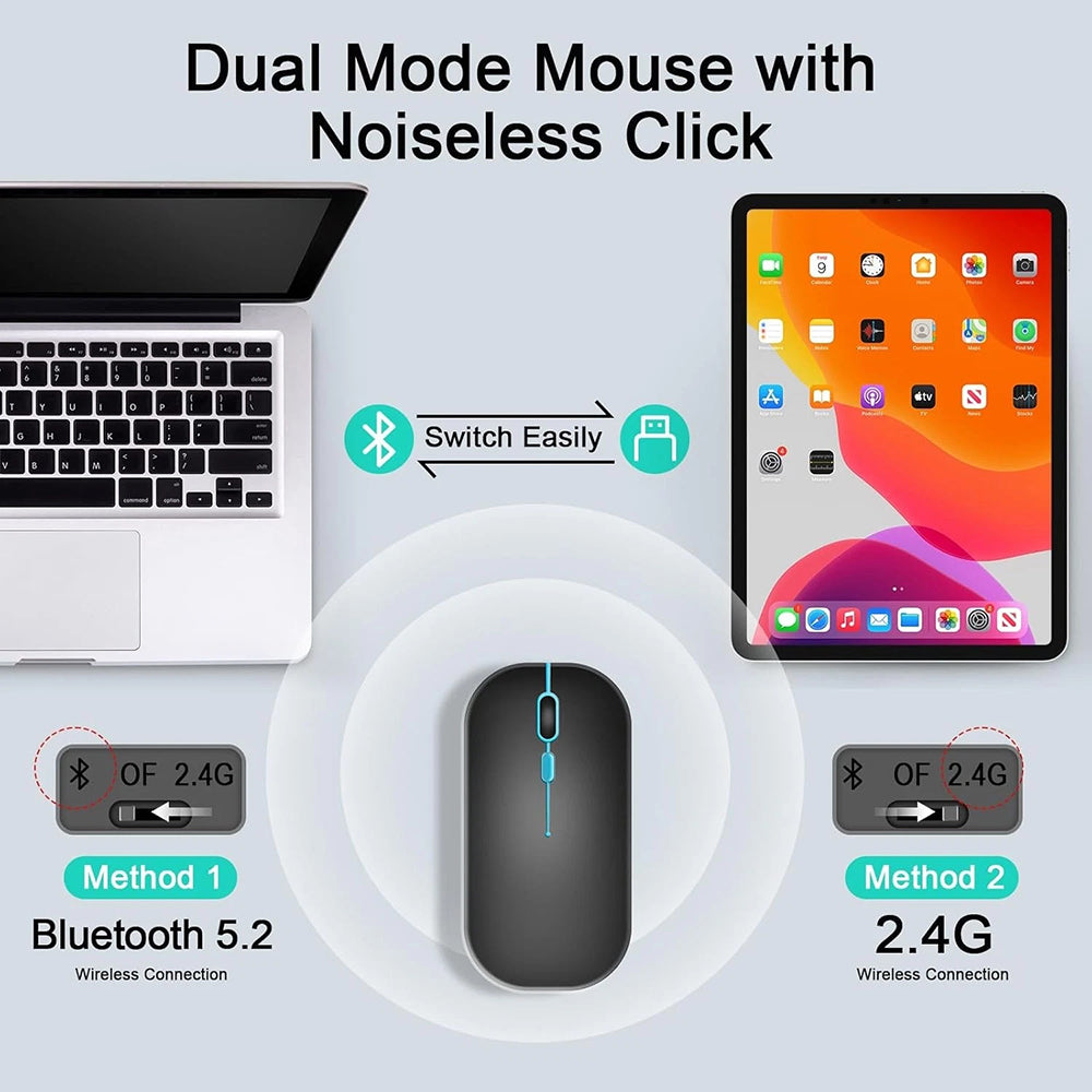 Komplet bežične tipkovnice i miša Techsuit AirCombo WKM1, BT / Wi-Fi, Crna