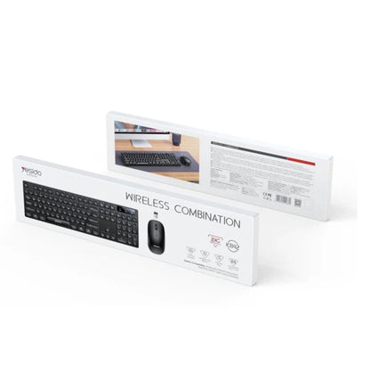 Kit Tipkovnica i Miš Wireless Yesido KB42, Crna