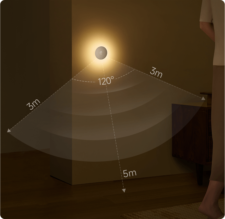 Lampa Led Veghe Xiaomi Light 3, 2700K, Senzor, Bijela BHR8978GL