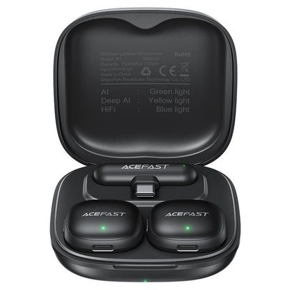 Lavaliera Acefast R1, USB-C, Set 2 komada, Crna