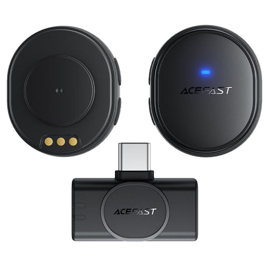 Lavaliera Acefast R3, USB-C, Set 2 komada, Crna