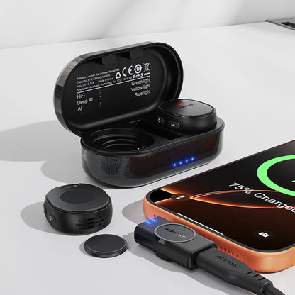 Lavaliera Acefast R3, USB-C, Set 2 komada, Crna