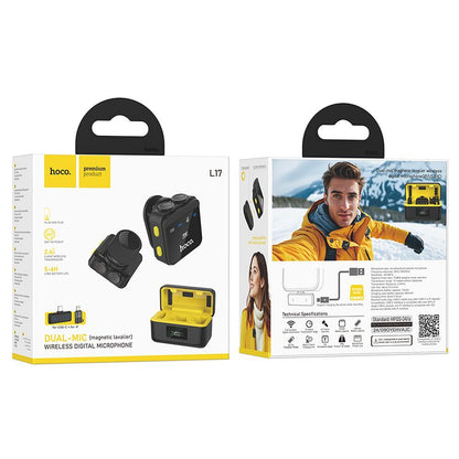 Lavaliera HOCO L17, USB-C / Lightning, Set 2 Komada, Crna
