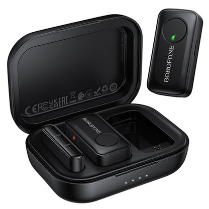 Lavalier Borofone BFK17 Lemai, USB-C, Set 2 komada, Crna