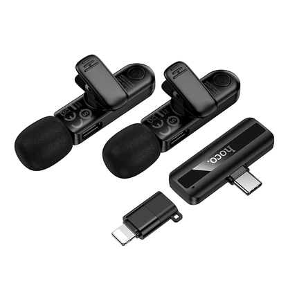 Lavaliera HOCO L20A, USB-C / Lightning, Set 2 komada, Crna