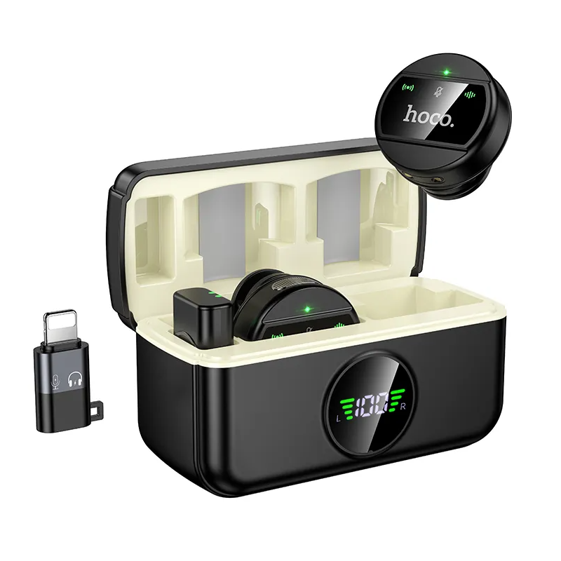 Lavaliera HOCO L22, USB-C / Lightning, Set 2 komada, Crna