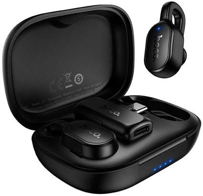 Lavalier HOCO L27, USB-C, Set 2 komada, Crna