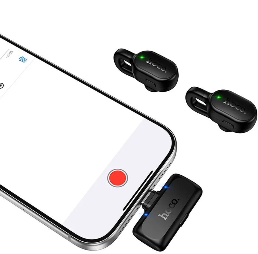 Lavalier HOCO L27, USB-C, Set 2 komada, Crna