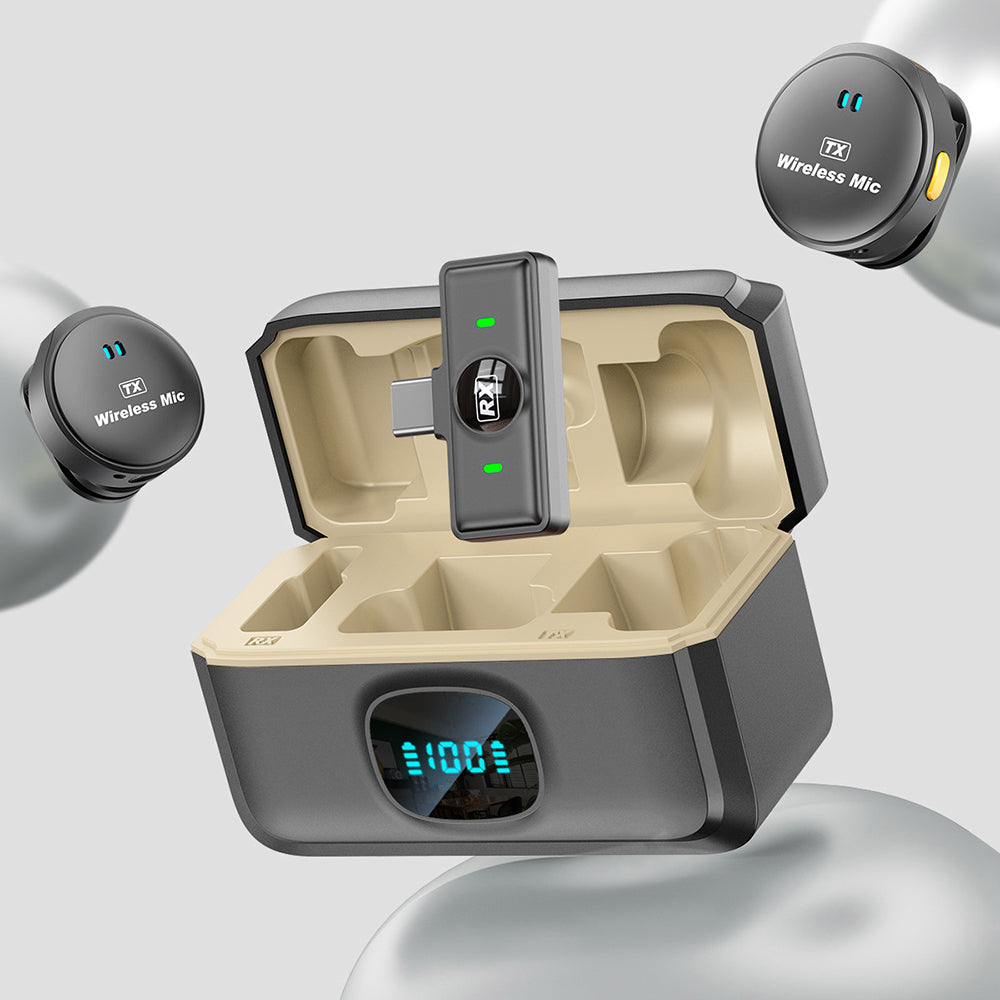 Lavaliera Techsuit LW5, USB-C, Set 2 komada, Crna