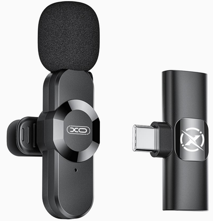Lavalier XO Design MC14 Dual, USB-C / Lightning, Set 2 komada, Crna