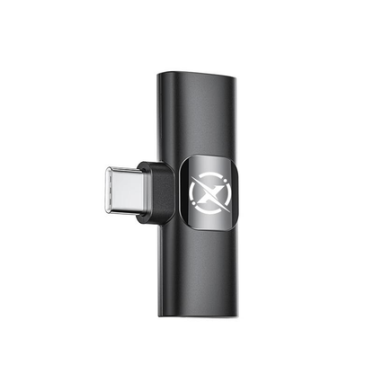 Lavalier XO Design MC14 Dual, USB-C / Lightning, Set 2 komada, Crna