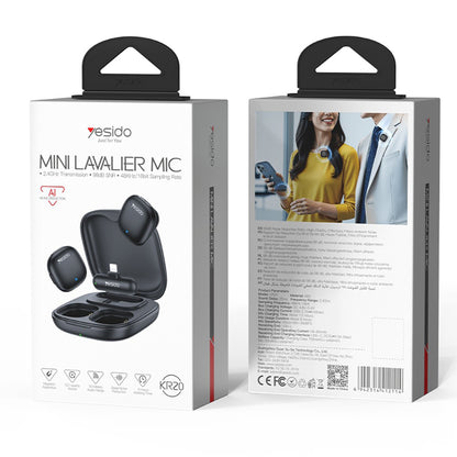 Lavaliera Yesido KR20, Lightning, Set 2 komada, Crna