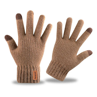 Zimske taktilne rukavice Iwarm ST0016, Veličina 22cm, Smeđa