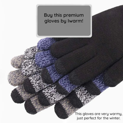 Zimske Taktile Rukavice Iwarm ST0018, Veličina 23cm, Crno Sive