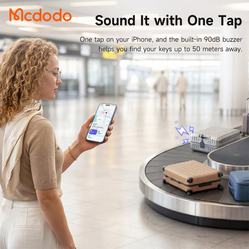 Mcdodo SmartTag Luggage Napa Pro AT-3790 za iOS Series, Crna