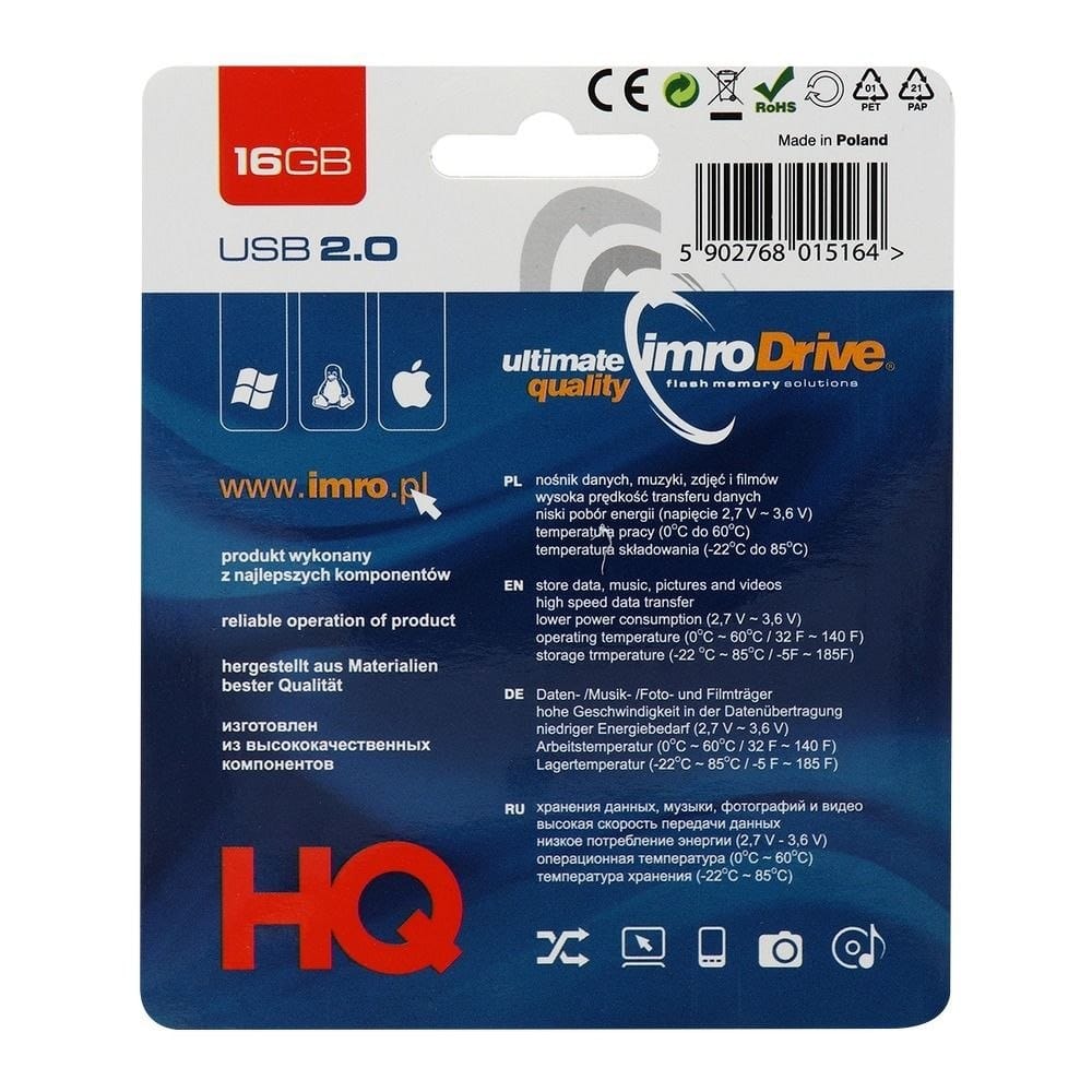 Vanjska memorija USB-A Imro, 16Gb