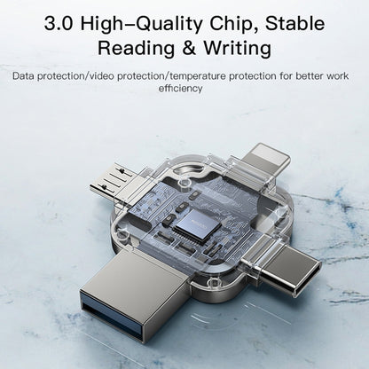 Vanjska memorija USB-A 3.0 / Lightning / USB-C / microUSB Yesido FL15, 128Gb