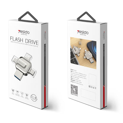 Vanjska memorija USB-A 3.0 / Lightning / USB-C / microUSB Yesido FL15, 128Gb