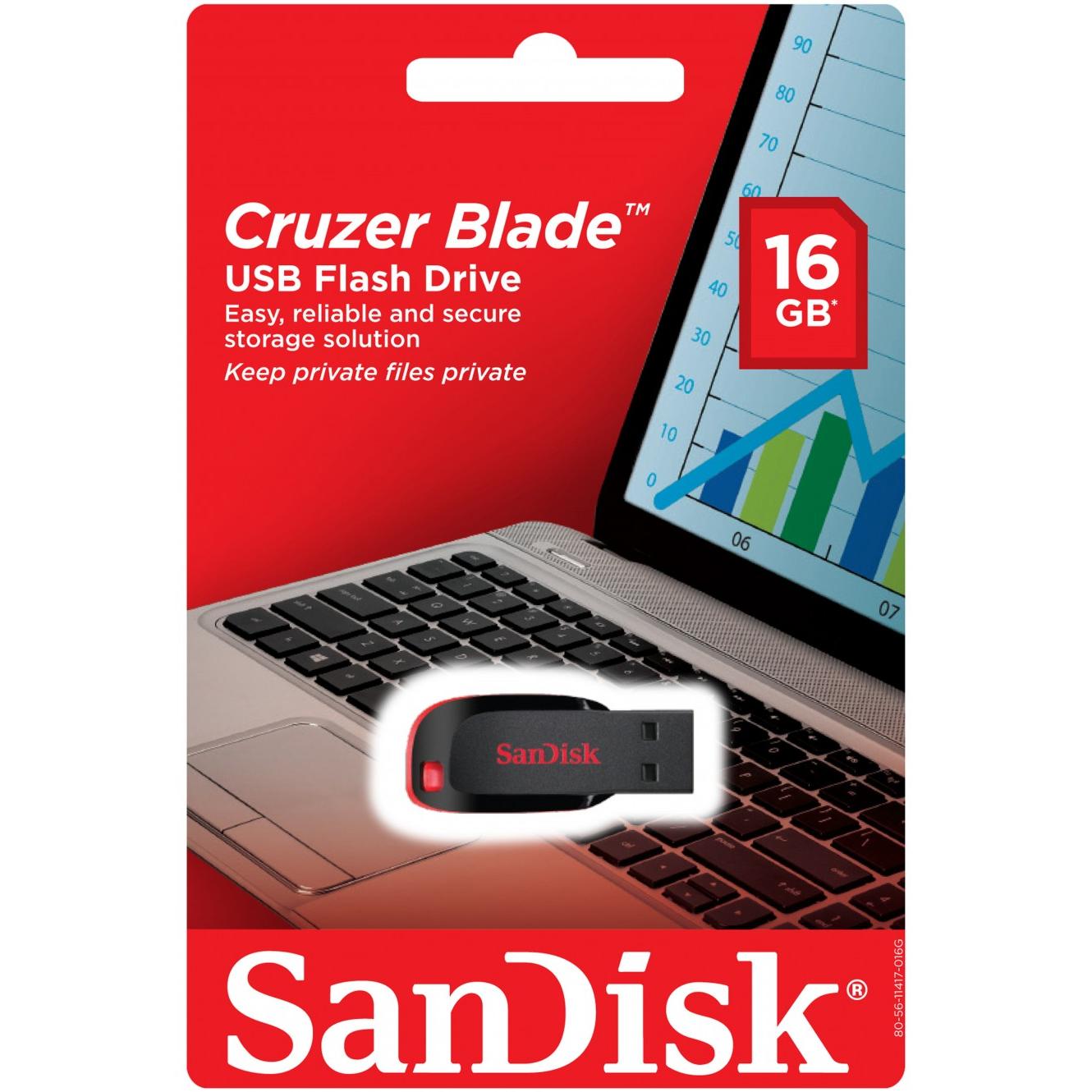 Vanjska memorija USB-A SanDisk Cruzer Blade, 16Gb SDCZ50-016G-B35