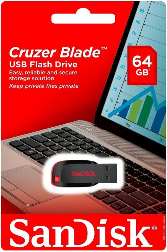 Vanjska memorija USB-A SanDisk Cruzer Blade, 64Gb SDCZ50-064G-B35