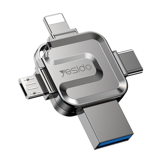 Vanjska memorija USB-A 3.0 / Lightning / USB-C / microUSB Yesido FL15, 64Gb