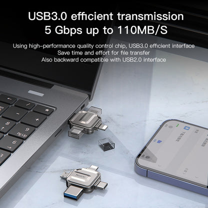 Vanjska memorija USB-A 3.0 / Lightning / USB-C / microUSB Yesido FL15, 64Gb