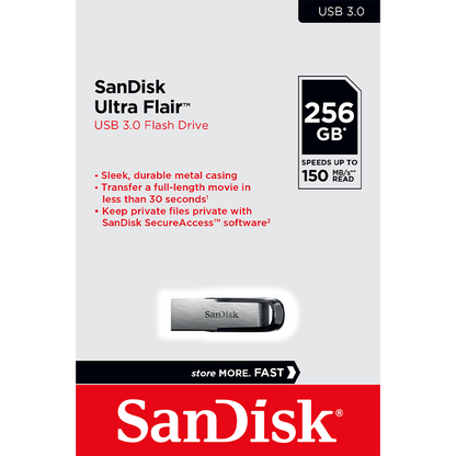 Vanjska memorija USB-A 3.0 SanDisk Ultra Flair, 256Gb SDCZ73-256G-G46