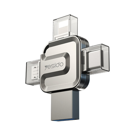 Vanjska memorija USB-A 3.0 / Lightning / USB-C / microUSB Yesido FL15, 64Gb