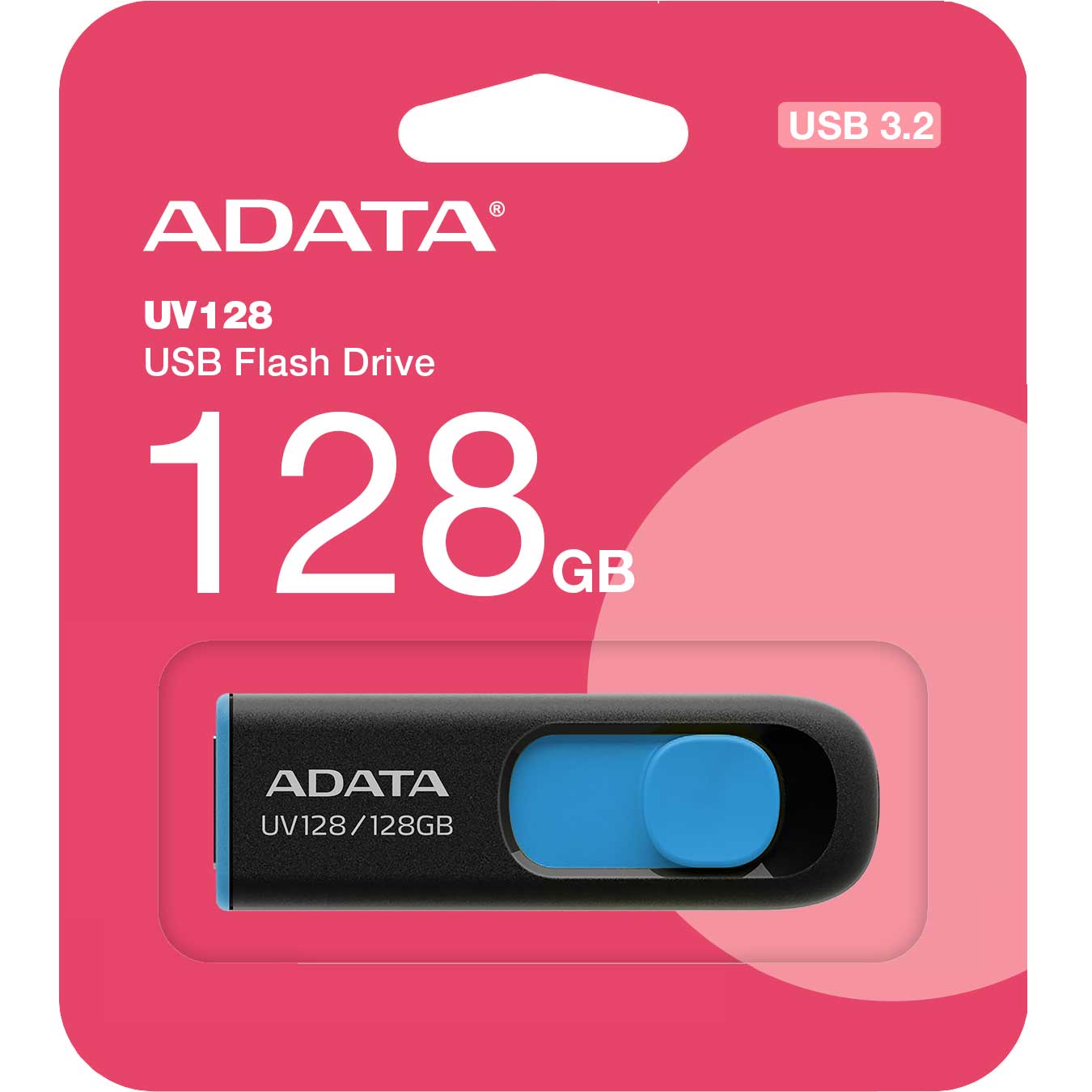 Vanjska memorija USB-A 3.2 Adata UV128, 128Gb AUV128-128G-RBE