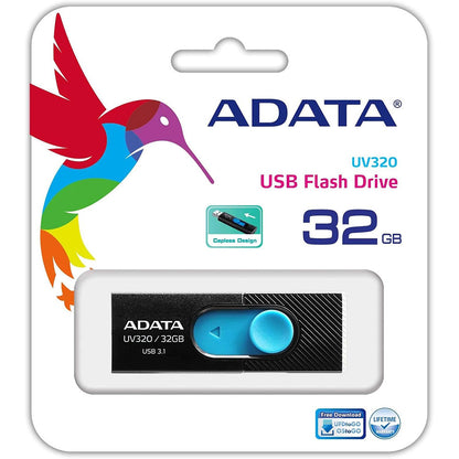 Vanjska USB-A 3.1 memorija Adata UV320, 32 GB AUV320-32G-RBKBL