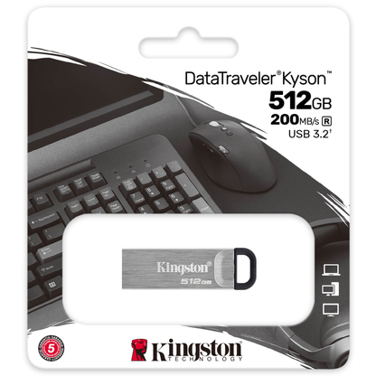 Vanjska memorija USB-A 3.2 Kingston DT Kyson, 512Gb DTKN/512GB