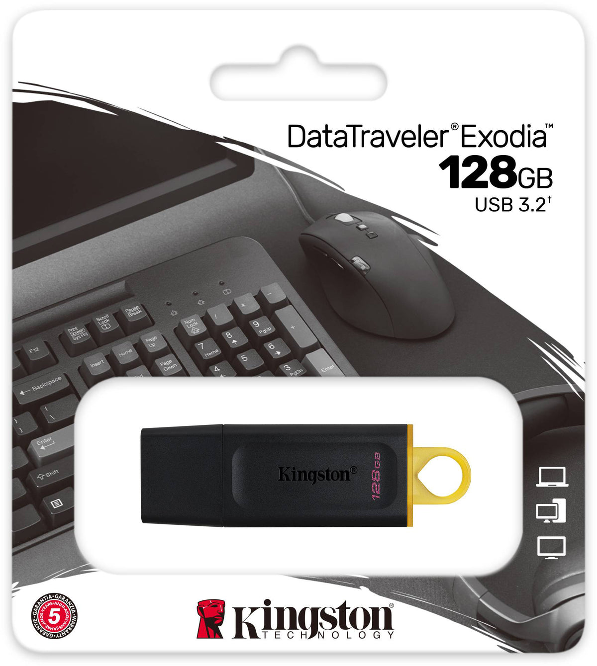 Vanjska memorija USB-A 3.2 Kingston DT Exodia, 128Gb, Obnovljena DTX/128GB