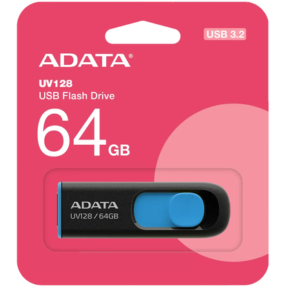 Vanjska memorija USB-A 3.2 Adata UV128, 64Gb AUV128-64G-RBE
