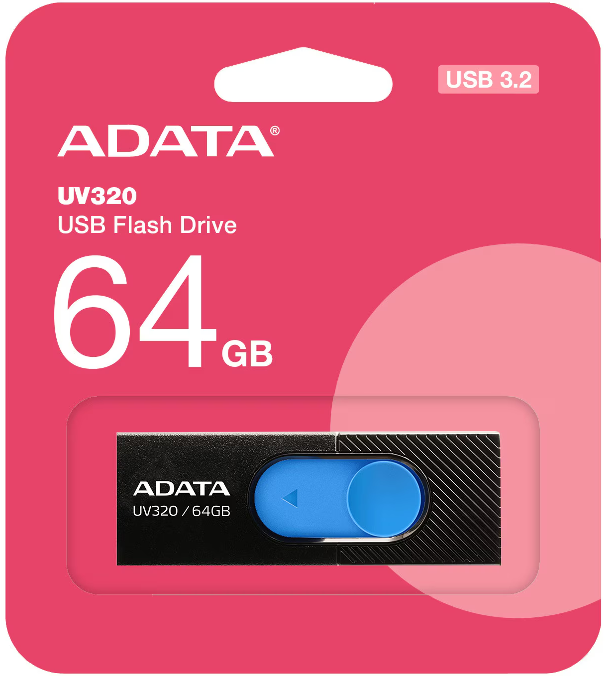 Vanjska memorija USB-A 3.2 Adata UV320, 64Gb AUV320-64G-RBKBL