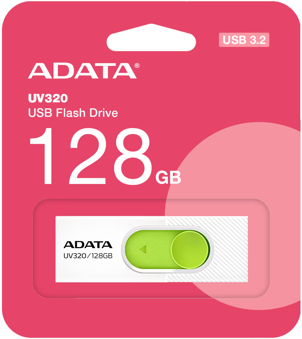 Vanjska memorija USB-A 3.2 Adata UV320, 128Gb AUV320-128G-RWHGN